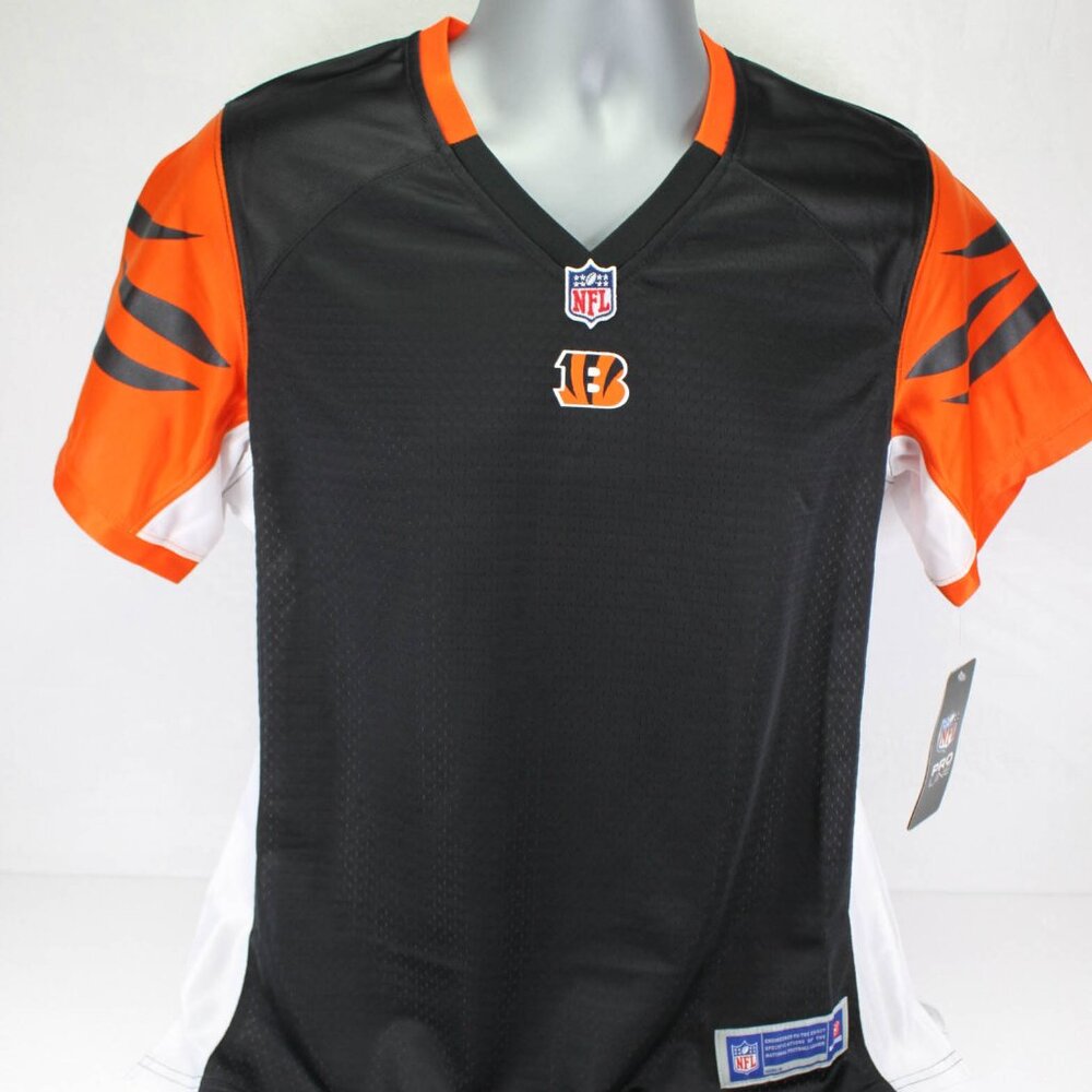 Cincinnati Bengals V-Neck Short Sleeve Jersey Shirt Women's Size Medium